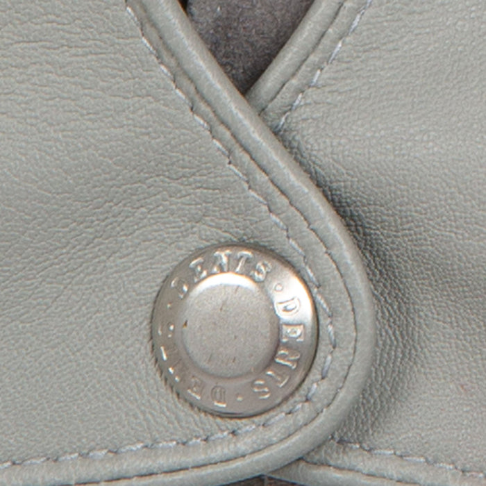 Women's Lined Leather Driving Gloves Dove Grey stud
