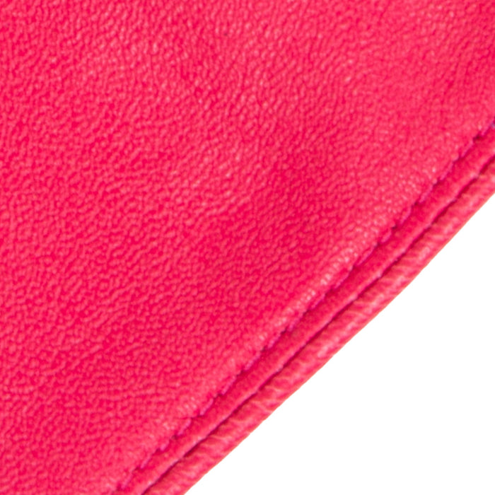 Women's Lined Leather Driving Gloves Fuchsia cuff