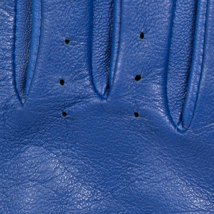 Women's Lined Leather Driving Gloves Marine fingers
