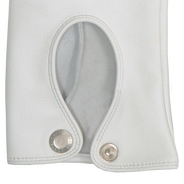 Women's pearl leather driving gloves  right cuff