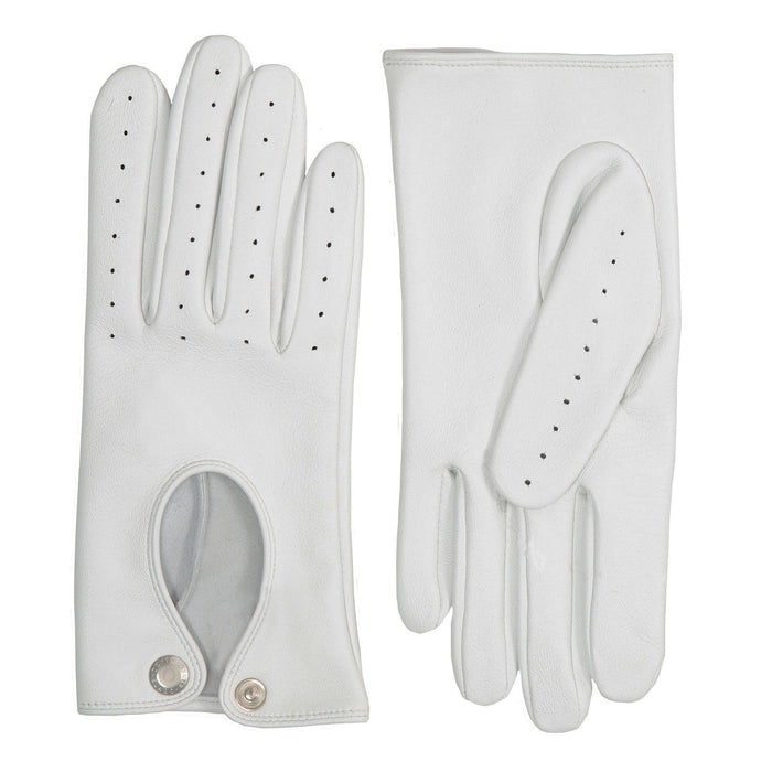 Women's pearl leather driving gloves  SIDE