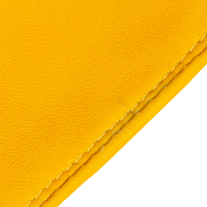 Women's Lined Leather Driving Gloves Yellow closeup