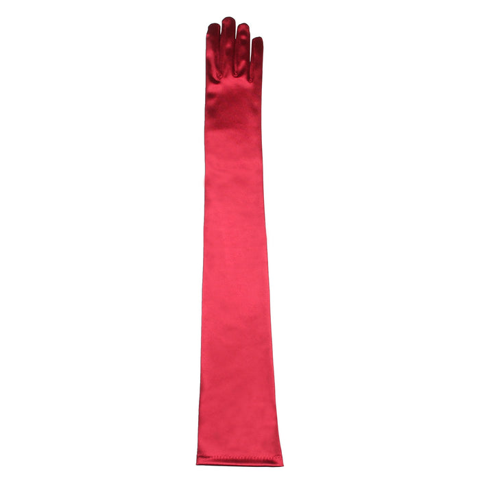 Dents Womens Long Opera Satin Gloves in Berry Dents Womens Long Opera Satin Gloves in Berry