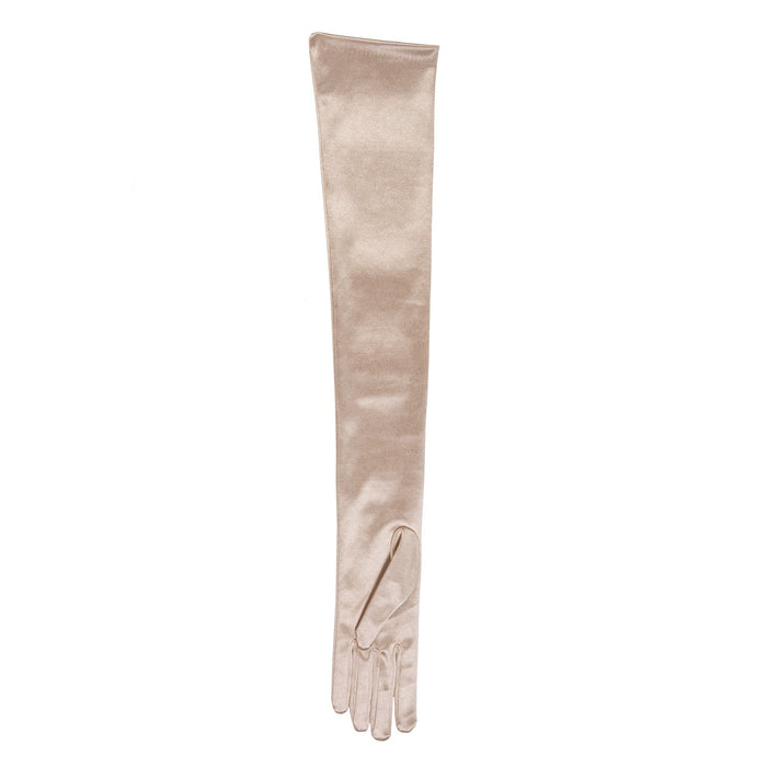 dress gloves for ladies Dents Womens Bella Long Opera Satin Size:MD-8 filter-neckline:Off-the-Shoulder Rouched Off The Shoulder these gloves are the