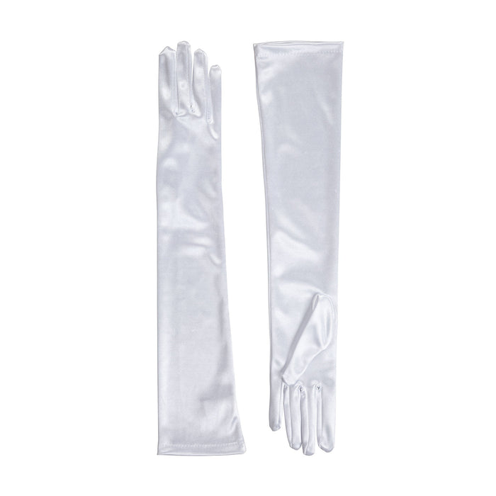 Women's Long Opera Satin Gloves Dents - Main Image
