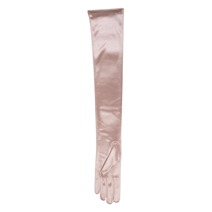 Dents Womens Long Opera Satin Gloves in ROSE Dents Womens Long Opera Satin Gloves in ROSE