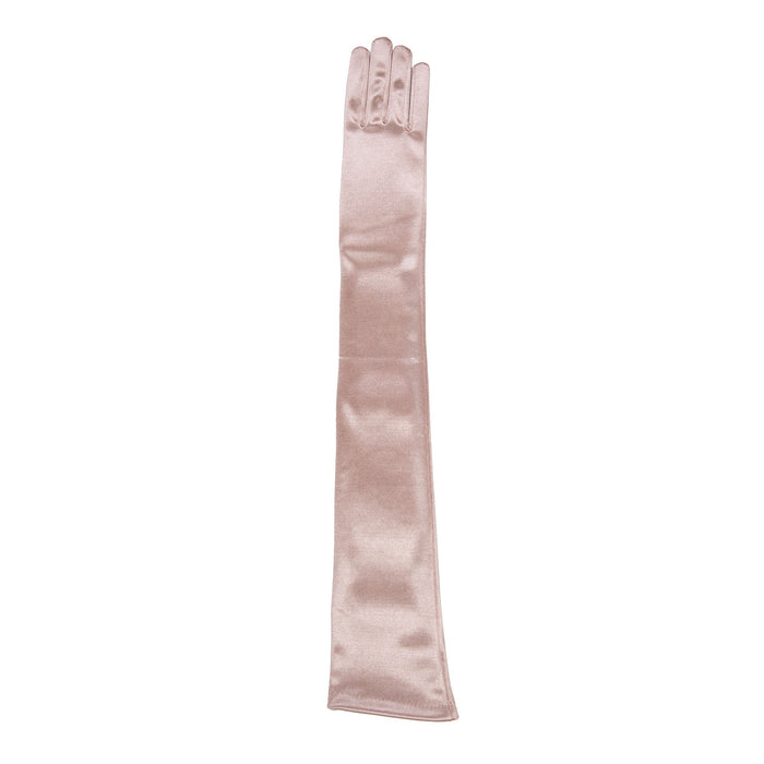 Dents Bella Womens Long Opera Satin Gloves in CHAMPAGNE Dents Bella Womens Long Opera Satin Gloves in CHAMPAGNE