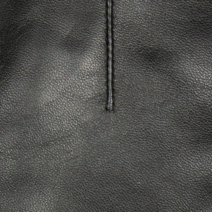 Women's Single Long Above-Elbow Lined Leather Gloves Black stitching