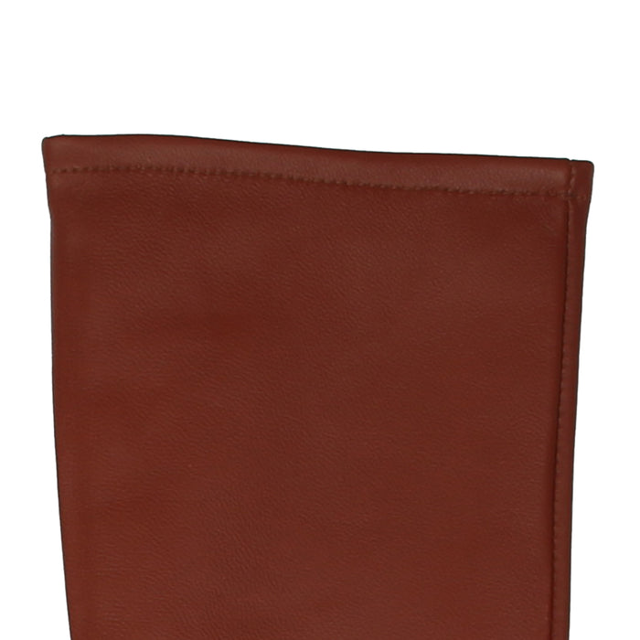 Women's Single Point Long Above Elbow Lined Leather Gloves cognac left cuff