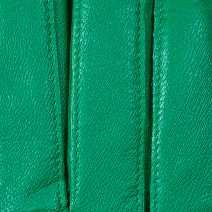 Women's Single Long Above-Elbow Lined Leather Gloves Emerald fingers