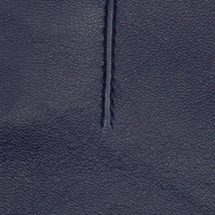 Women's Single Long Above-Elbow Lined Leather Gloves Navy stitching