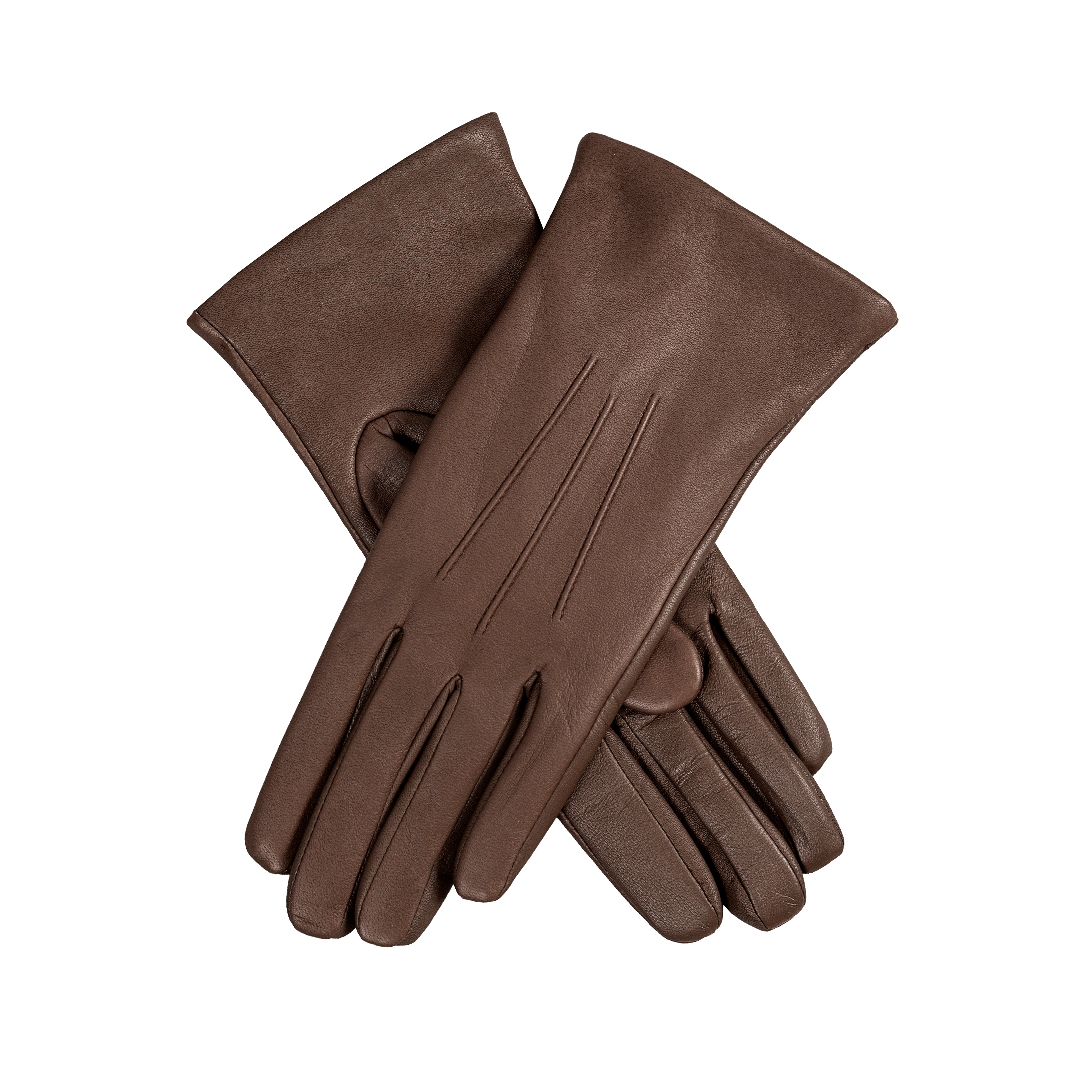 小物 DENTS DEAR LEATHER GLOVES BROWN 8 1/2 Men's Three-Point Cashmere-Lined Deerskin Leather Gloves