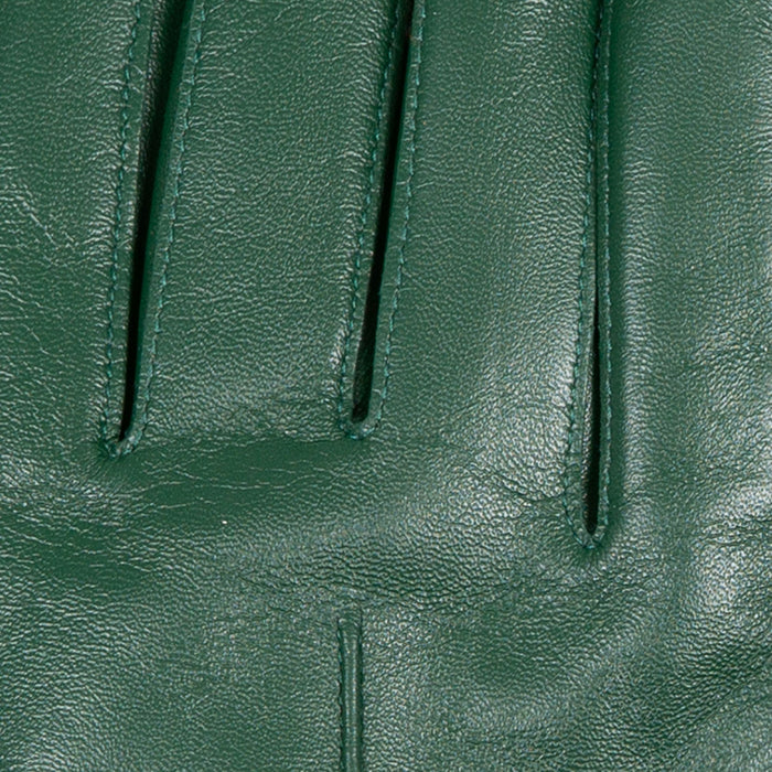 Women's Forest Touchscreen Single Point Faux Fur Lined Leather Gloves Fingers