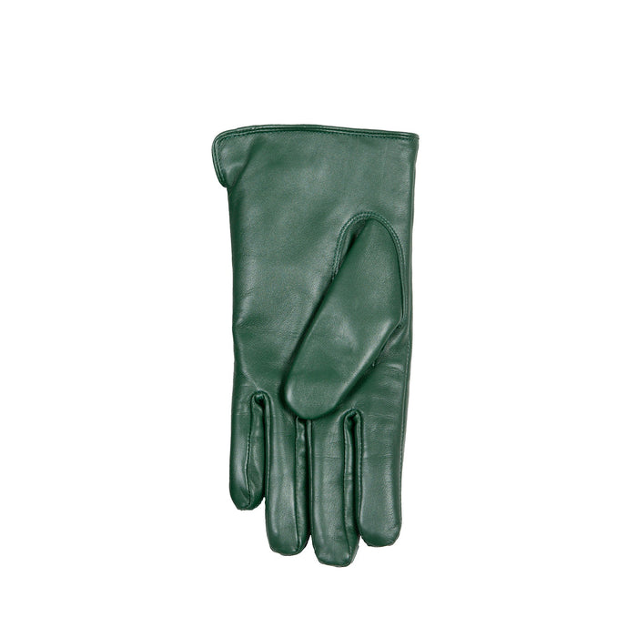 Women's Forest Touchscreen Single Point Faux Fur Lined Leather Gloves Left Hand