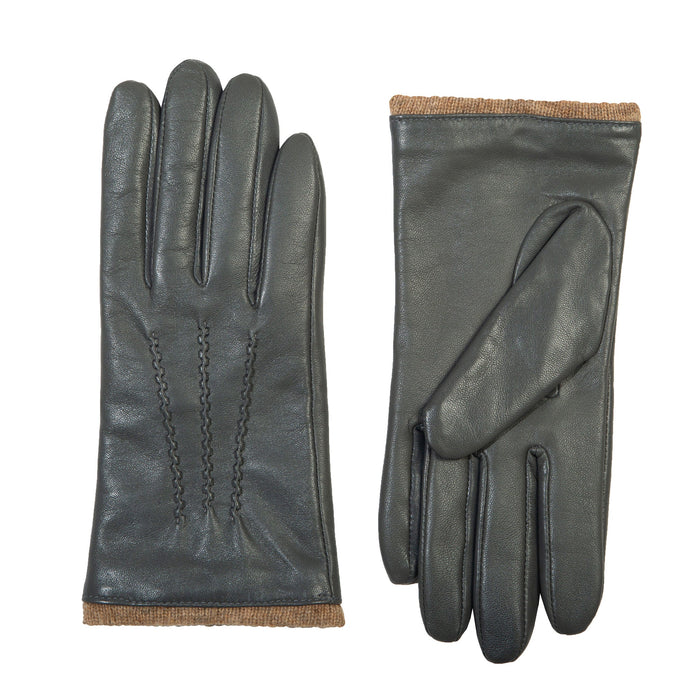 Dents Lorraine Leather Gloves - Charcoal Dents Lorraine Leather Gloves - Charcoal