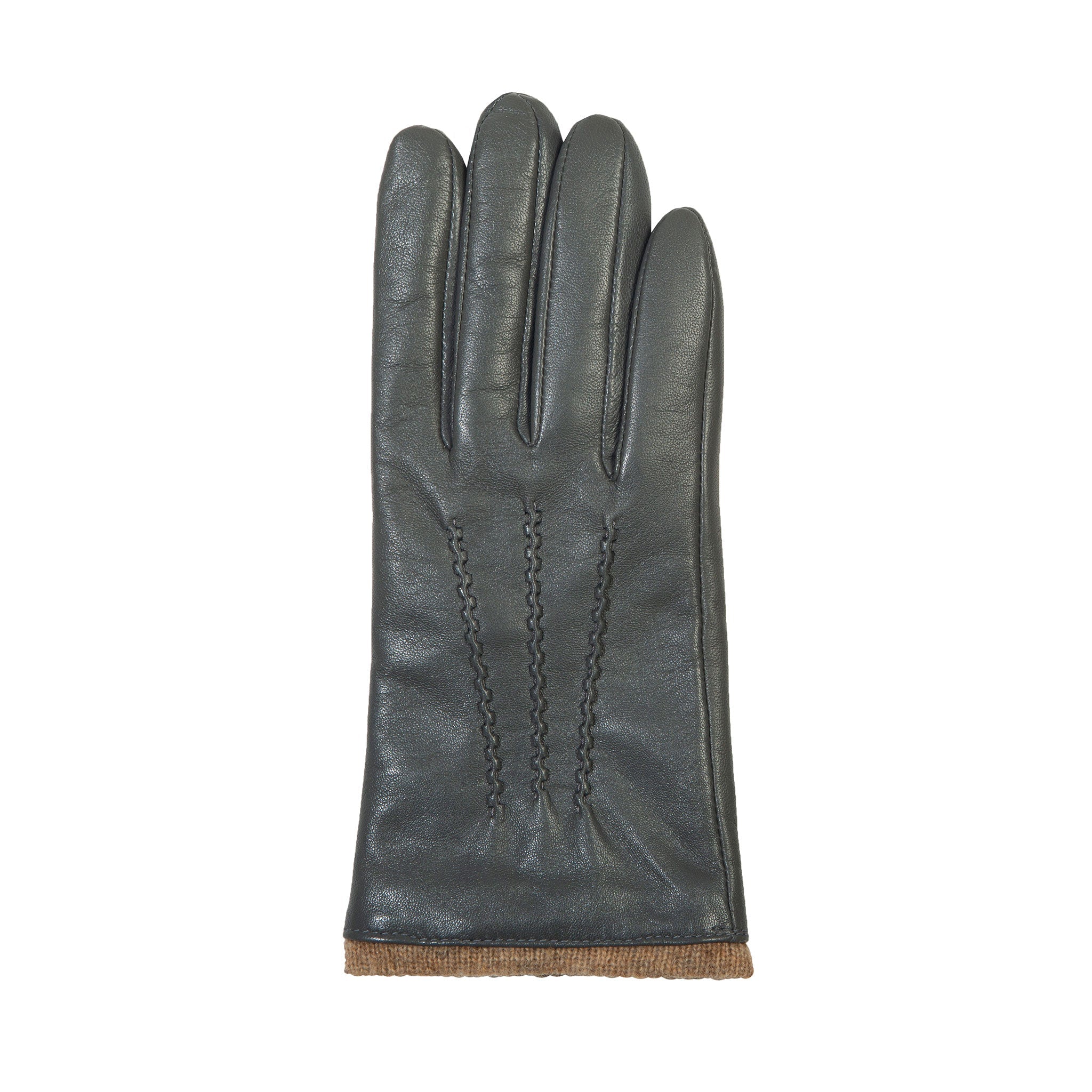 小物 AURALEE cashmere knit leather gloves Men's SleekHeat Faux Leather Gloves with Knit Cuff