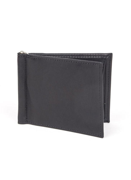 Men's Heritage Handmade Lambskin Leather Bifold Wallet with Money Clip, Black / One