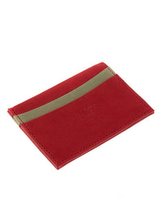 Heritage Two-Tone Lambskin Leather Card Holder