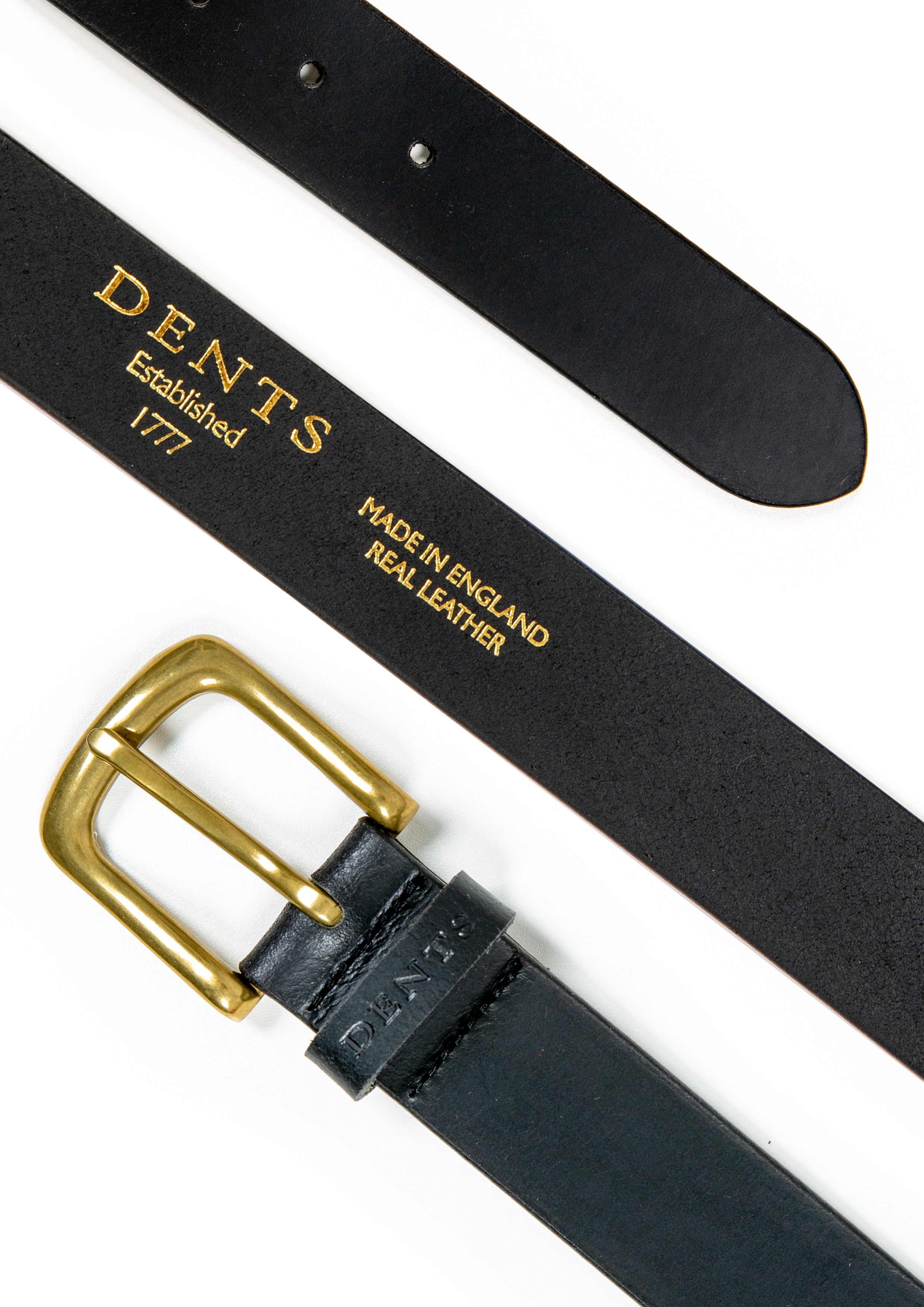 Acne Studios - Leather buckle belt - Black/gold