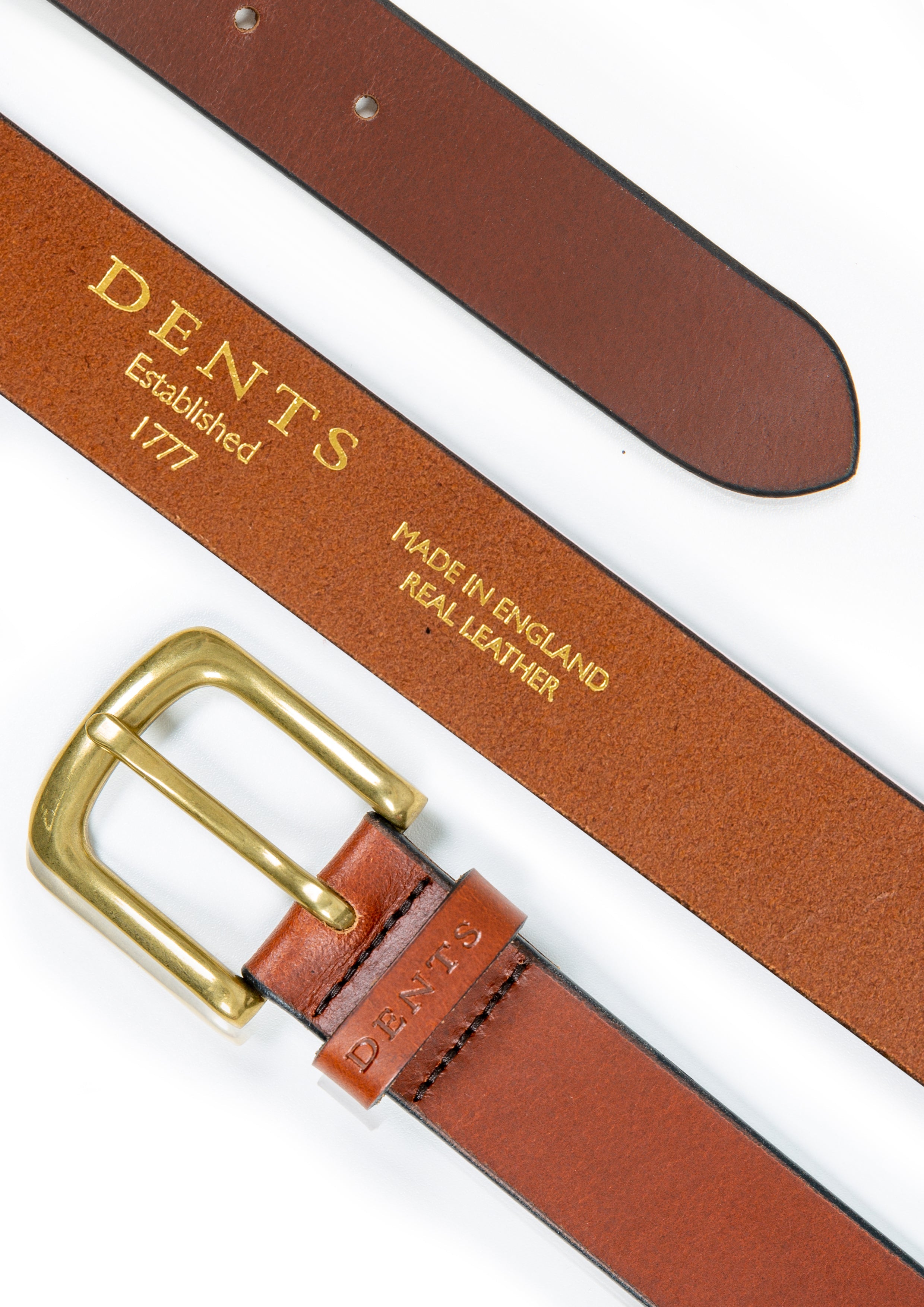 Mens Heritage Lined Full-Grain Leather Belt with Antique Brass Buckle, Tan / XL Mens Heritage Lined Full-Grain Leather Belt with Antique Brass Buckle, Tan / XL