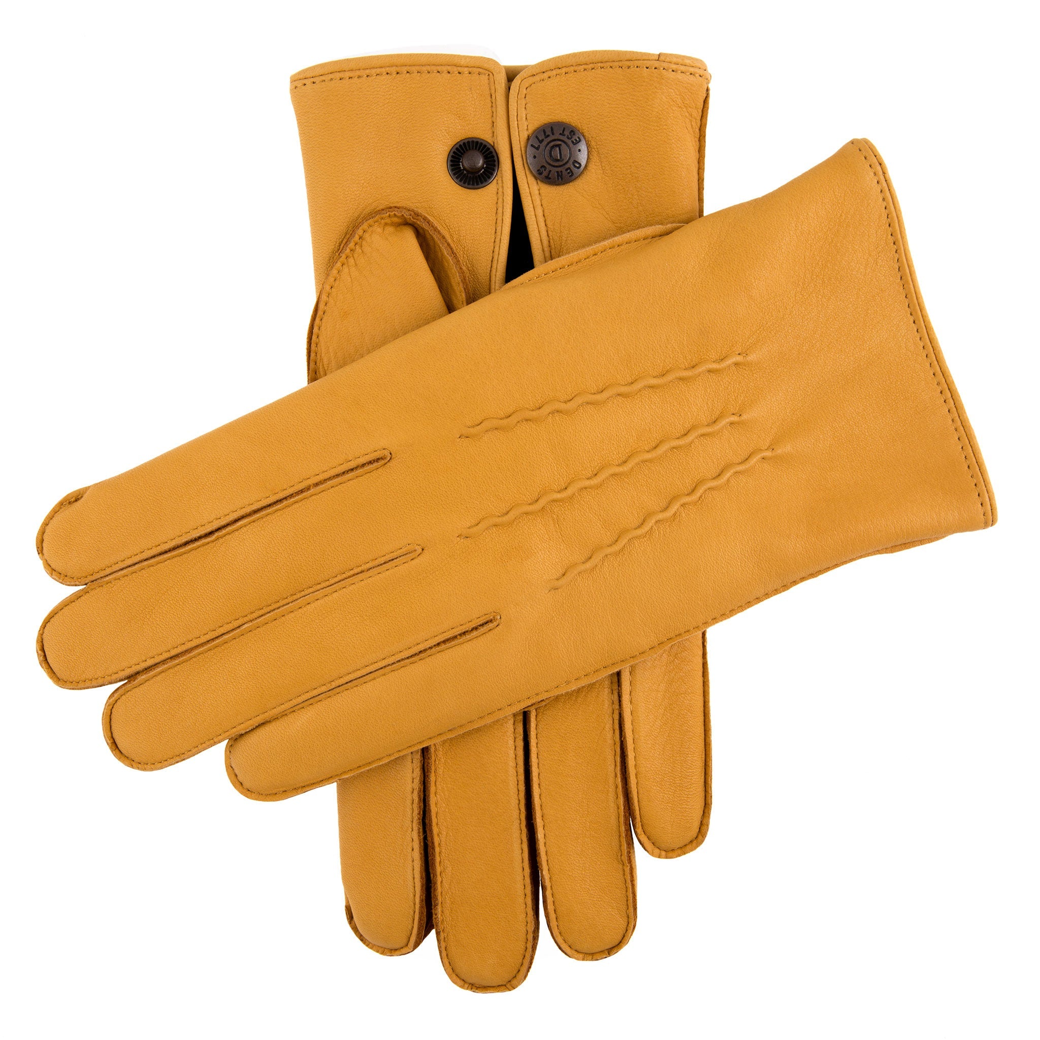 Eton | Men's Cashmere Lined Deerskin Leather Gloves | Dents