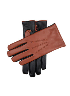 Men’s Heritage Touchscreen Three-Point Cashmere-Lined Leather Gloves
