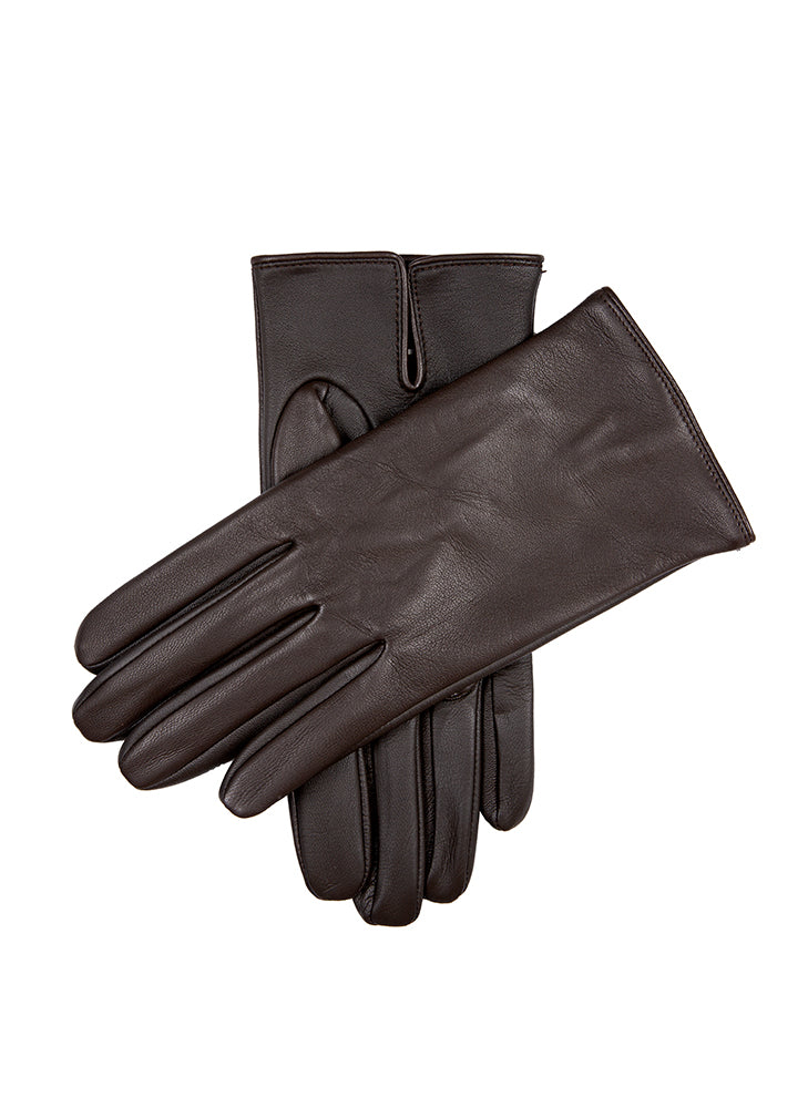 Men\'s Heritage Touchscreen Silk-Lined Gloves Leather Dents 