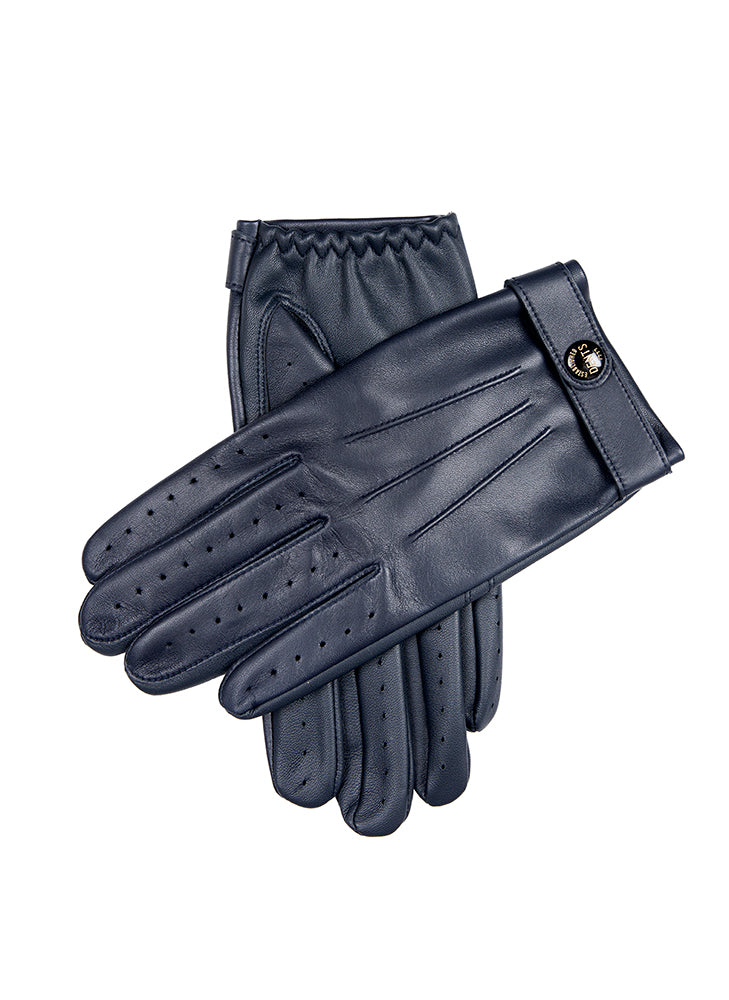 Men’s Heritage Touchscreen Three-Point Leather Driving GlovesNAVY / XS