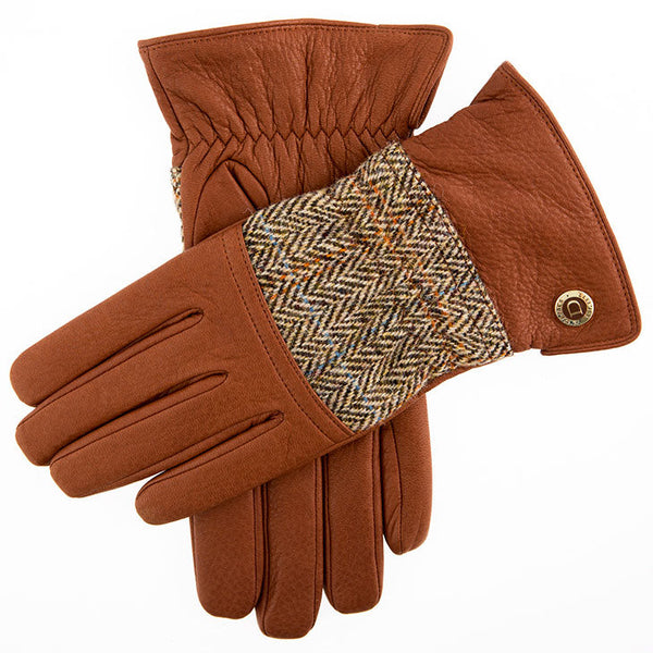 Galloway | Men's Cashmere Lined Harris Tweed & Deerskin Leather