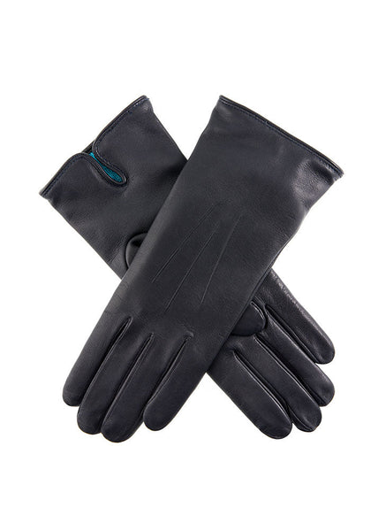 Women's Heritage Three-Point Cashmere-Lined Leather Gloves