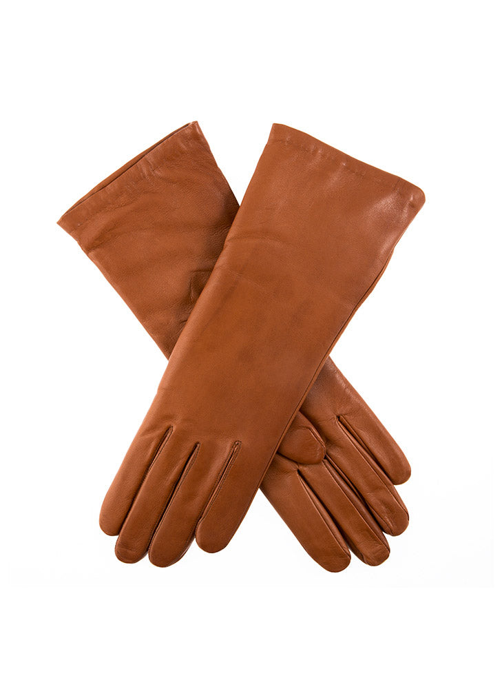 Women's Brown Cashmere Lined Leather Gloves –