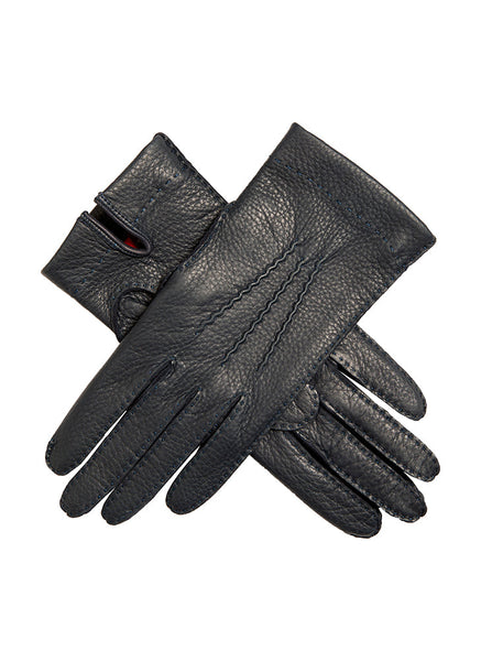 Women's Heritage Handsewn Three-Point Silk-Lined Deerskin Leather Gloves