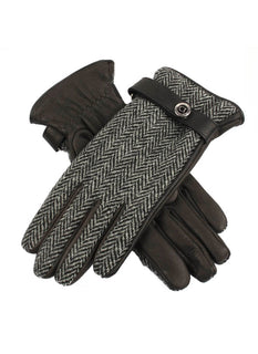 Women's Heritage Cashmere-Lined Harris Tweed and Deerskin Leather Gloves