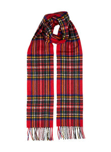 Heritage Tartan Check Cashmere Scarf with Tassels and Gift Box