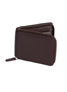 Men's Smooth Nappa Leather Zip-Round Wallet with RFID Blocking and Coin  Purse