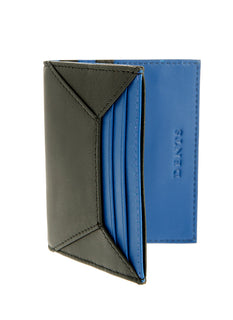 Men's Two-Colour Smooth Nappa Leather Card Holder with RFID Blocking