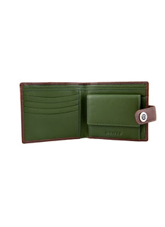 Men's Smooth Nappa Leather Bifold Wallet with RFID Blocking and Coin Purse
