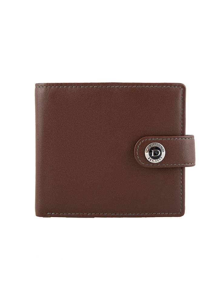 Men's Smooth Nappa Leather Zip-Round Wallet with RFID Blocking and