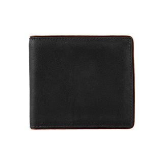 Men's Two-Colour Pebble Grain Leather Bifold Wallet with RFID Blocking and Coin Purse