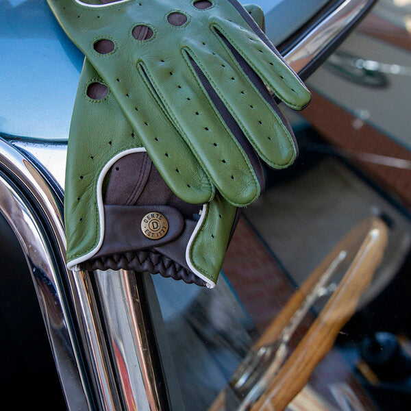 Green driving gloves cheap