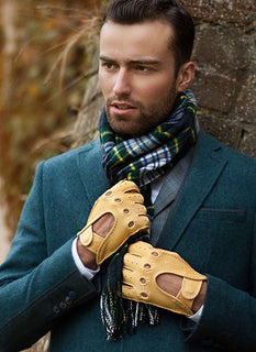 Deer leather men's driving gloves model Buxton - Laimböck