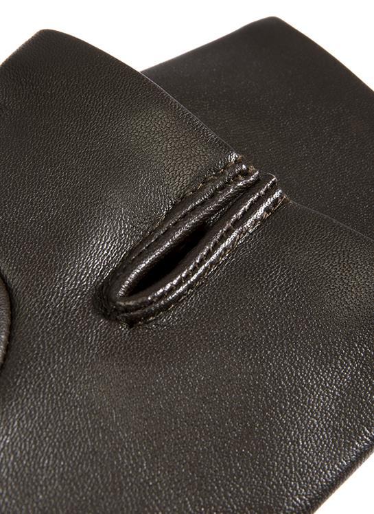 Men's Three-Point Cashmere-Lined Leather Gloves