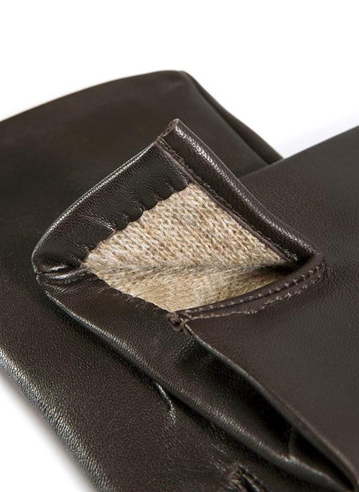 GANTS EN CUIR POUR HOMME HANDSTICHED AVEC GANTS DOUBLÉS EN CACHEMIRE