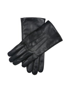 Men’s Touchscreen Three-Point Cashmere-Lined Leather Gloves
