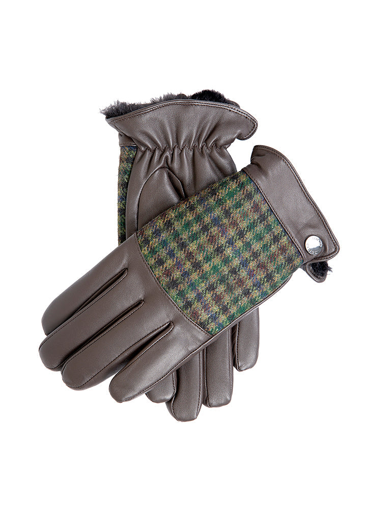 Muncaster, Men's Abraham Moon Tweed & Deerskin Leather Gloves