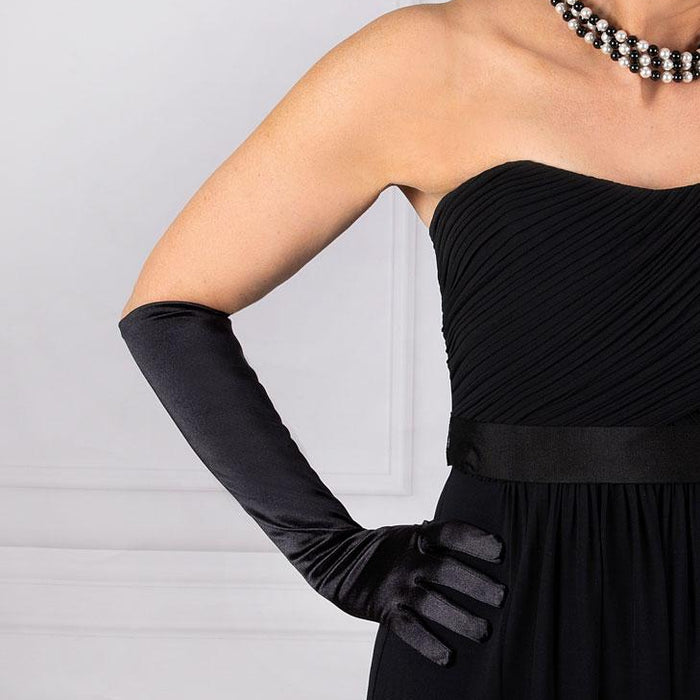 black satin gloves for dress Women's Long Above-Elbow LoveShackFancy | Gwen Dress Tamanhos:L Fashion Color_Fashion Made from a silky