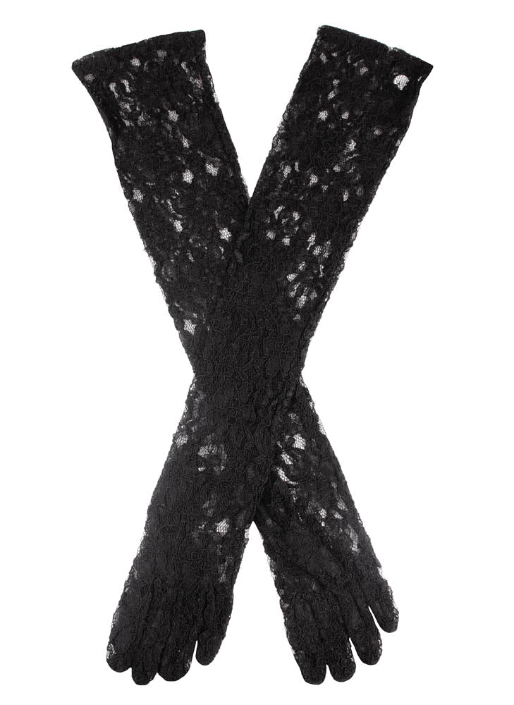Women's Long Opera Lace Gloves, Black / ONE Women's Long Opera Lace Gloves, Black / ONE