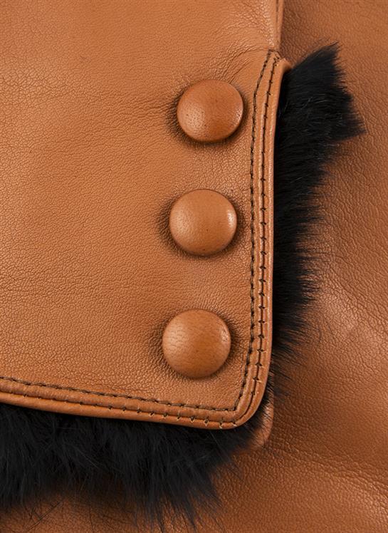 Sophie | Women's Leather Gloves with Fur Cuffs | Dents