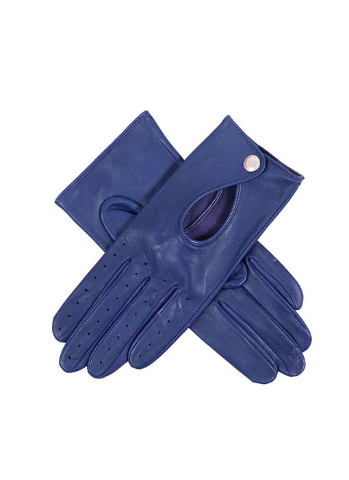 Women's Lined Leather Driving Gloves Marine